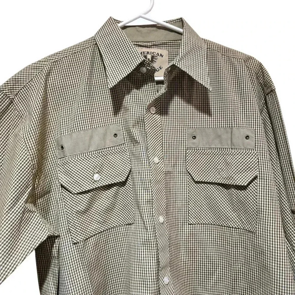 American Heritage Men's Button Down Shirt Brown size L - Picture 3 of 7